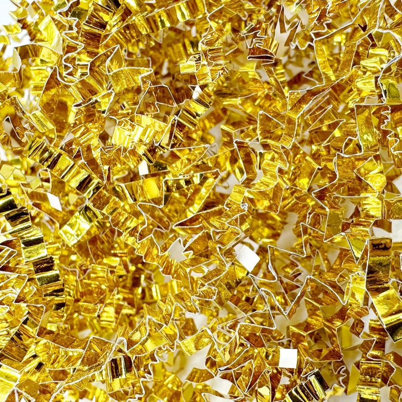 Corlcol 1LB Crinkle Cut Paper Shred Filler for Gift Box Bag and Basket On Holidays (Gold) - Image 1